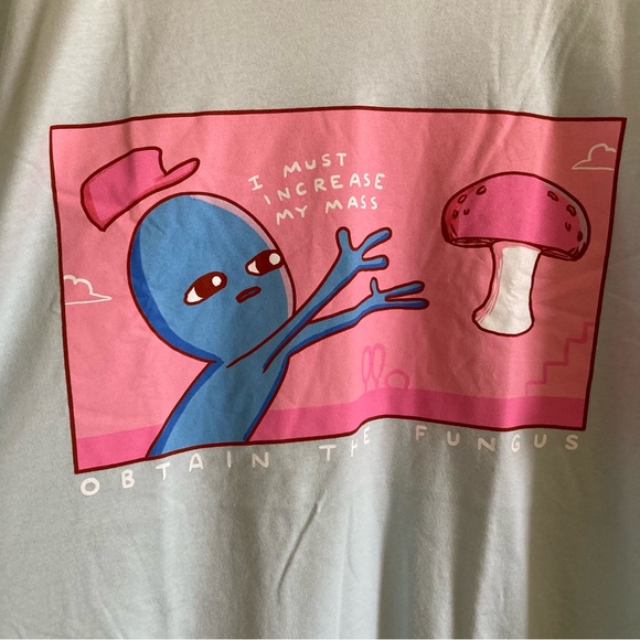 Strange Planet Nathan Pyle Fugus Tee | Size XL | Color Light Blue | NWT - Picture 4 of 8